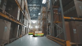 
Autonomous mobile robots transport products in a large modern warehouse, without people. Automated warehouse, from the inside. Futuristic warehouse concept. - Powered by Shutterstock - Get 15% off with code: PIKWIZARD15