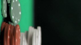 Animation of bubbles falling over chips. Casino, gambling and digital interface concept digitally generated video. - Powered by Shutterstock - Get 15% off with code: PIKWIZARD15