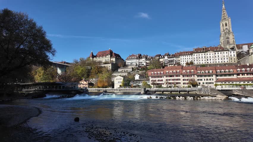 View of the cityscape panorama of the old city of Bern, Switzerland