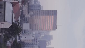 Animation of statistical data processing over aerial view of cityscape. Business data and analytics technology concept - Powered by Shutterstock - Get 15% off with code: PIKWIZARD15