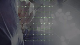 Animation of arrows data processing and globe rotating in over hand. Global networking and futuristic technology concept. - Powered by Shutterstock - Get 15% off with code: PIKWIZARD15