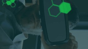 Animation of medical data processing over businessman wearing vr headset. global science, digital interface, technology and networking concept digitally generated video. - Powered by Shutterstock - Get 15% off with code: PIKWIZARD15