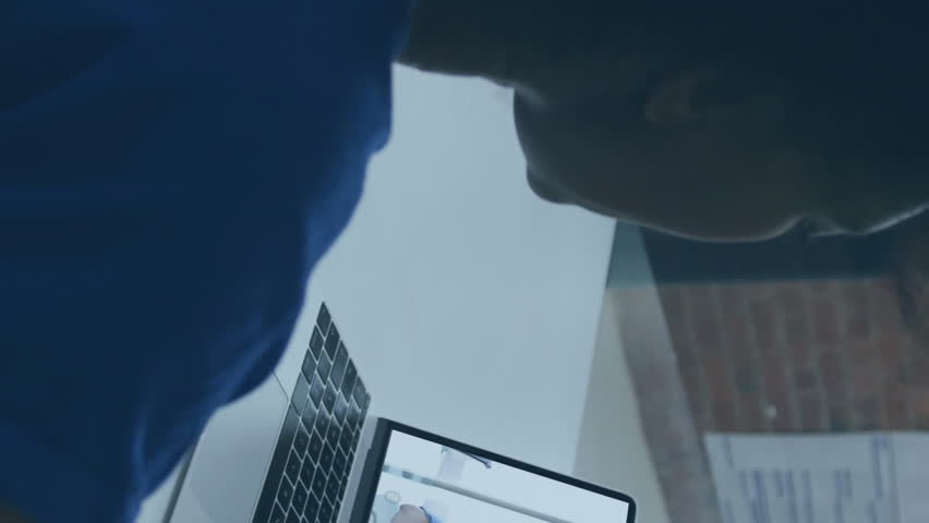 Animation of financial data processing over african american businesswoman on laptop video call. Global business, computing and data processing concept digitally generated video. - Powered by Shutterstock - Get 15% off with code: PIKWIZARD15