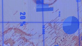 Animation of financial data processing over world map. Global finance, business, connections, computing and data processing concept digitally generated video. - Powered by Shutterstock - Get 15% off with code: PIKWIZARD15