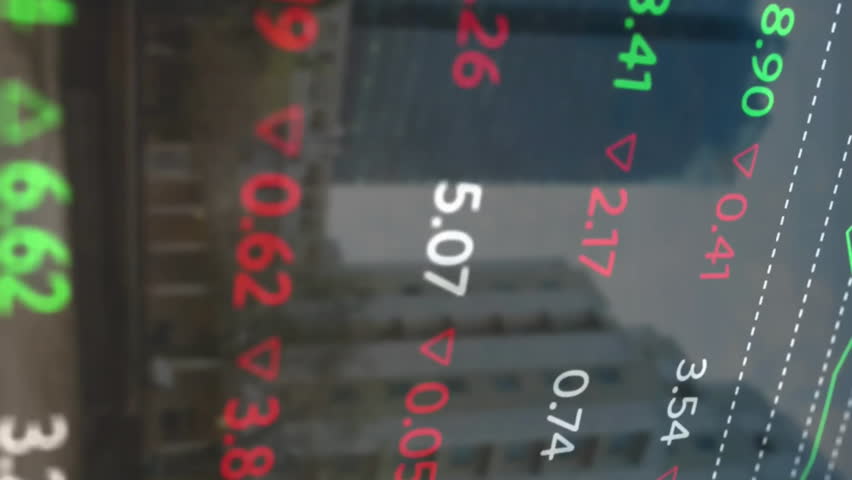 Animation of financial data processing over city buildings. Connection, data, processing, digital interface, finance, business and communication, digitally generated video. - Powered by Shutterstock - Get 15% off with code: PIKWIZARD15