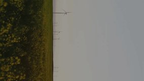 Animation of financial data processing over wind turbines. Global wind energy, environment, finance, business, connections, computing and data processing concept digitally generated video. - Powered by Shutterstock - Get 15% off with code: PIKWIZARD15
