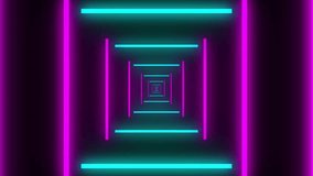 Animation of press start text over neon tunnel on black background. Technology, communication, metaverse and digital interface concept digitally generated video. - Powered by Shutterstock - Get 15% off with code: PIKWIZARD15