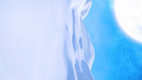 Animation of snow falling over full moon in winter scenery background. Winter, christmas, festivity, celebration and tradition concept digitally generated video. - Powered by Shutterstock - Get 15% off with code: PIKWIZARD15