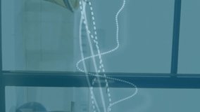 Animation of financial data processing over diverse business people in office. Global finance, business, connections, computing and data processing concept digitally generated video. - Powered by Shutterstock - Get 15% off with code: PIKWIZARD15