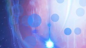 Animation of blue spots on glowing stars on pink and purple light trails in universe. space, astronomy and galaxy concept digitally generated video. - Powered by Shutterstock - Get 15% off with code: PIKWIZARD15