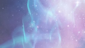 Animation of glowing stars on blue, pink and purple light trails in universe. space, astronomy and galaxy concept digitally generated video. - Powered by Shutterstock - Get 15% off with code: PIKWIZARD15