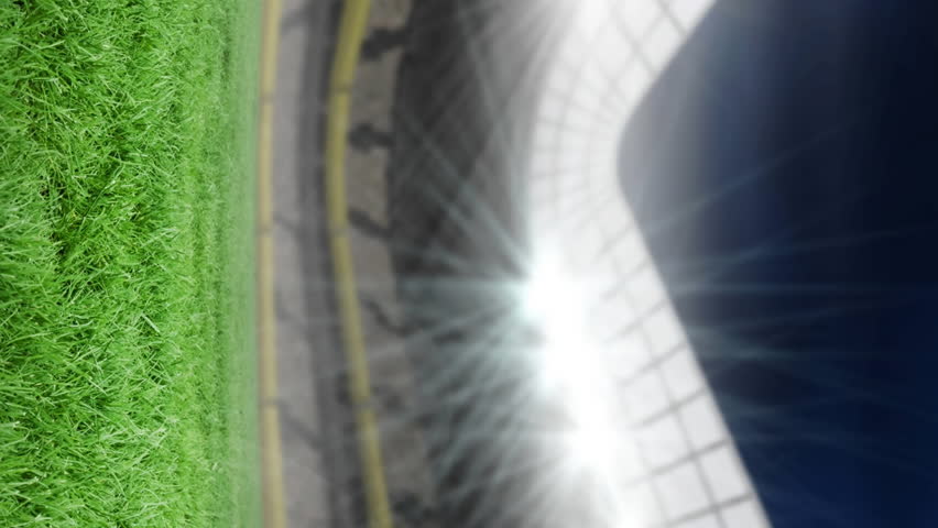 Animation of silhouette of rugby player kicking ball over empty stands in sports stadium. global networking, sport and championship concept digitally generated video. - Powered by Shutterstock - Get 15% off with code: PIKWIZARD15