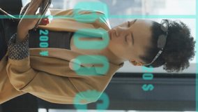 Analyzing financial data charts, businesswomen in modern office creating animation. Finance, analysis, collaboration, teamwork, creativity, innovation - Powered by Shutterstock - Get 15% off with code: PIKWIZARD15