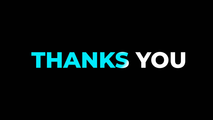 "THANK YOU" Text Animation with Transparent background, with Light Blue effect animation appearing inside the text - Powered by Shutterstock - Get 15% off with code: PIKWIZARD15