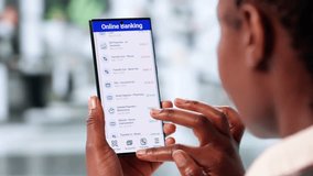Mobile Banking. Checking Account Balance And Secure Online Transfer - Powered by Shutterstock - Get 15% off with code: PIKWIZARD15