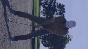 Golfer swinging club with digital data and technology animation overlay. data analysis, tracking, innovation, virtual reality, sports tech, athlete - Powered by Shutterstock - Get 15% off with code: PIKWIZARD15