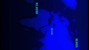 Animation of world map with data points and trajectory lines on digital interface. Global, connectivity, statistics, technology, networking, infographic - Powered by Shutterstock - Get 15% off with code: PIKWIZARD15