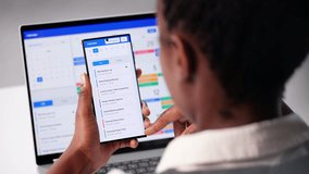 Appointment Schedule Planner And Date Calendar On Laptop And Phone - Powered by Shutterstock - Get 15% off with code: PIKWIZARD15