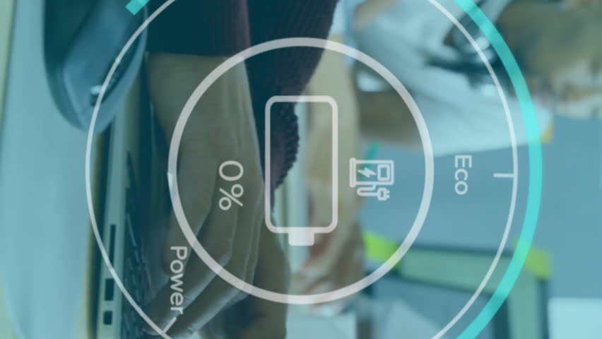 Using eco-friendly technology, business professionals working at computers in office. Sustainable, digital, innovation, teamwork, collaboration, corporate - Powered by Shutterstock - Get 15% off with code: PIKWIZARD15