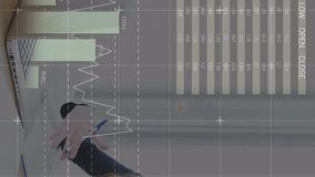 Animation of financial data processing over caucasian businesswomen. Global business, finances, data processing and digital interface concept digitally generated video. - Powered by Shutterstock - Get 15% off with code: PIKWIZARD15