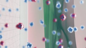 Animation of virus cells over shapes. Global pandemic and digital interface concept digitally generated video. - Powered by Shutterstock - Get 15% off with code: PIKWIZARD15