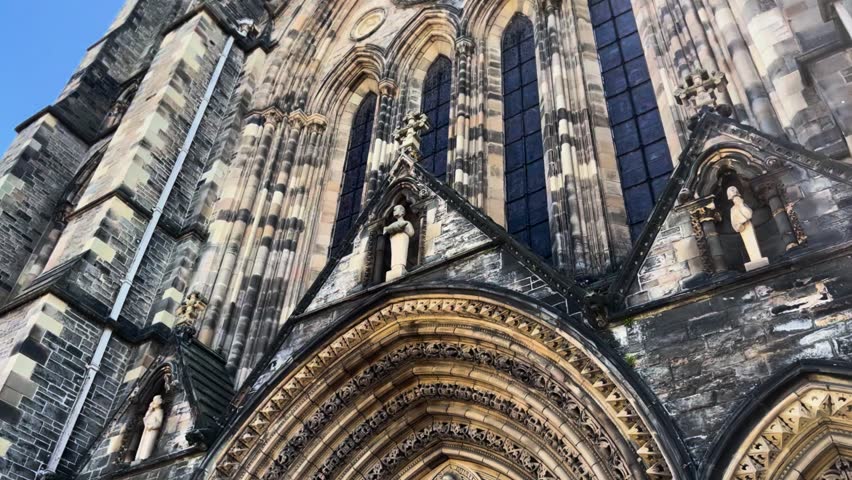 Edinburgh St. Giles Cathedral Gothic Entrance Details
