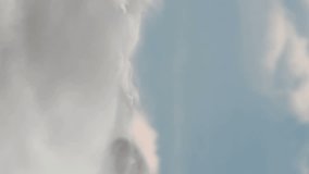 Animation of digital heart shapes flying over cloudscape in moving in loop, copy space. Digital composite, multiple exposure, abstract, nature, love and emotion concept. - Powered by Shutterstock - Get 15% off with code: PIKWIZARD15