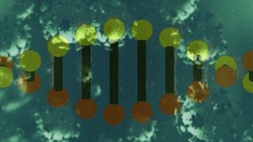 Animation of 3d dna rotating with virus on digital interface. Digital composite, artificial intelligence, science and technology, healthcare and medicine. - Powered by Shutterstock - Get 15% off with code: PIKWIZARD15