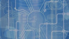 Animation of scope scanning and computer circuit board with data processing. global connections, data processing and digital interface concept digitally generated video. - Powered by Shutterstock - Get 15% off with code: PIKWIZARD15