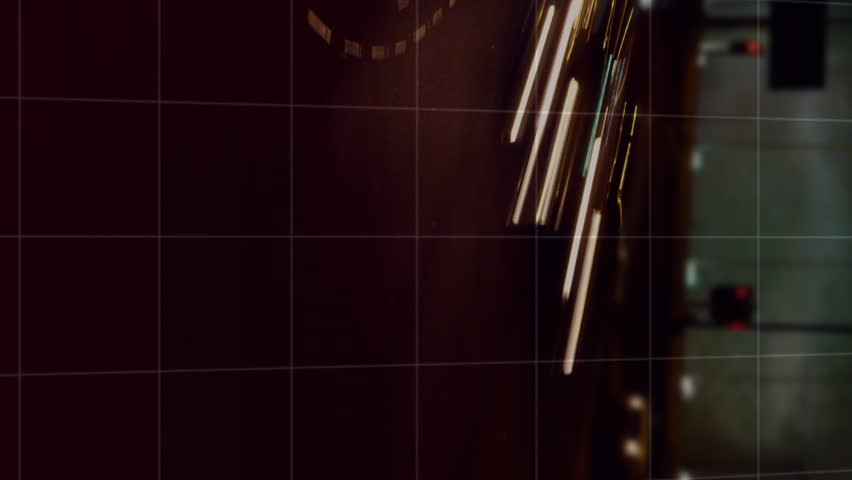 Animation of statistical data processing against time-lapse of night city traffic. Computer interface and business data technology concept - Powered by Shutterstock - Get 15% off with code: PIKWIZARD15