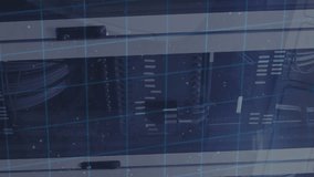 Animation of security padlock icon, fingerprint scanner and data processing against server room. Cyber security and business data storage technology concept - Powered by Shutterstock - Get 15% off with code: PIKWIZARD15