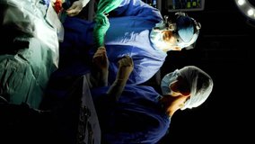 Animation of data processing over diverse surgeons during operation. Global medicine and digital interface concept digitally generated video. - Powered by Shutterstock - Get 15% off with code: PIKWIZARD15