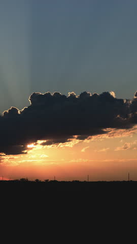 Heavenly Sunrise with Sunrays Timelapse Vertical Video