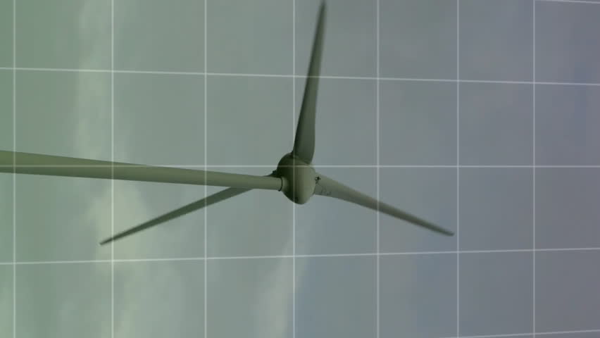 Spinning wind turbine over green financial growth chart animation in background. Renewable, energy, sustainability, eco-friendly, finance, investment - Powered by Shutterstock - Get 15% off with code: PIKWIZARD15