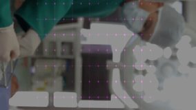 Surgeons performing operation with heart rate animation over medical equipment. Surgery, healthcare, hospital, technology, monitoring, teamwork - Powered by Shutterstock - Get 15% off with code: PIKWIZARD15