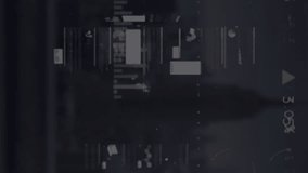 Animation of statistical data processing and yellow light trails against aerial view of cityscape. Computer interface and business data technology concept - Powered by Shutterstock - Get 15% off with code: PIKWIZARD15