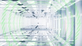 In futuristic server room, processing digital data with green holographic elements. Technology, innovation, cyber, hologram, network - Powered by Shutterstock - Get 15% off with code: PIKWIZARD15
