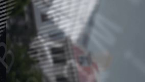 Digital data processing animation over urban landscape with buildings and greenery. Technology, data analysis, digital transformation, cityscape, innovation, connectivity - Powered by Shutterstock - Get 15% off with code: PIKWIZARD15