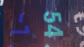 Cityscape at sunset with animation of digital stock market numbers overlaying view. Finance, investment, economy, stocks, trading, skyline - Powered by Shutterstock - Get 15% off with code: PIKWIZARD15