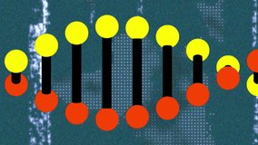 Animation of play digital interface on screen with dna strand and data processing. Global science, connections and data processing concept digitally generated video. - Powered by Shutterstock - Get 15% off with code: PIKWIZARD15