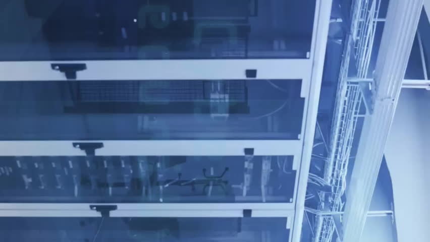 Animation of cyber security text, scanner with padlock icon and data processing over server room. Network, data, security, processing, digital interface and communication, digitally generated video. - Powered by Shutterstock - Get 15% off with code: PIKWIZARD15