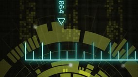 Animation of scope scanning over diagrams and data processing. Technology, business and digital interface concept digitally generated video. - Powered by Shutterstock - Get 15% off with code: PIKWIZARD15