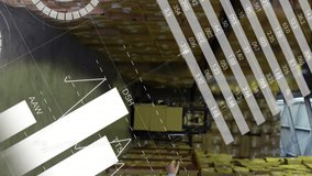 Animation of financial data processing over diverse workers in warehouse. Global shipping, delivery, finances and digital interface concept digitally generated video. - Powered by Shutterstock - Get 15% off with code: PIKWIZARD15