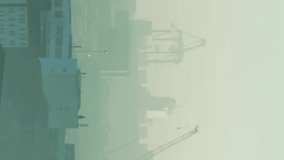 World map with data points and network connections animation over cityscape. Global, connectivity, technology, digital, communication, analytics - Powered by Shutterstock - Get 15% off with code: PIKWIZARD15