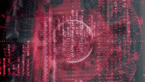 Animation of digital network icons with red coding over cityscape data processing. Technology, futuristic, communication, cybersecurity, innovation - Powered by Shutterstock - Get 15% off with code: PIKWIZARD15