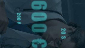 Reviewing documents with currency symbols, doctor analyzing financial data in office. Finance, analysis, medical, professional, documentation, economy - Powered by Shutterstock - Get 15% off with code: PIKWIZARD15