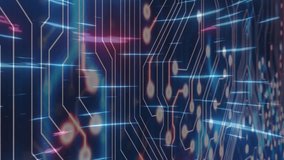 Animation of social media icons with data processing over computer circuit board. Global social media, technology and digital interface concept digitally generated video. - Powered by Shutterstock - Get 15% off with code: PIKWIZARD15