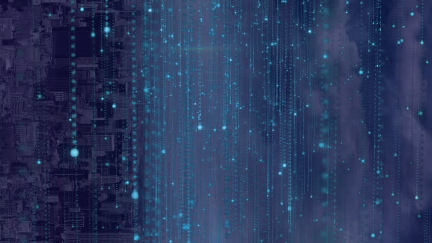 Animation of data processing, cityscape and connections. Global networks, computing, digital interface and data processing concept digitally generated video. - Powered by Shutterstock - Get 15% off with code: PIKWIZARD15