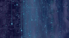 Animation of data processing, cityscape and connections. Global networks, computing, digital interface and data processing concept digitally generated video. - Powered by Shutterstock - Get 15% off with code: PIKWIZARD15