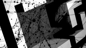 Animation of network of connections with photos and data processing over maze. Global connections, cloud computing, digital interface and data processing concept digitally generated video. - Powered by Shutterstock - Get 15% off with code: PIKWIZARD15